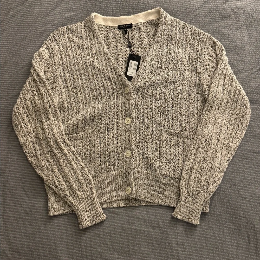 NWT rag & bone Textured Gray Cardigan - Picture 3 of 9